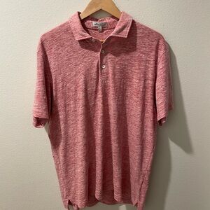 Men's Red(ish) Heathered Peter Millar Polo Shirt Size Medium